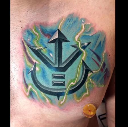 Tattoos - Color realistic Saiyan royal family symbol dragonball tattoo - 143998